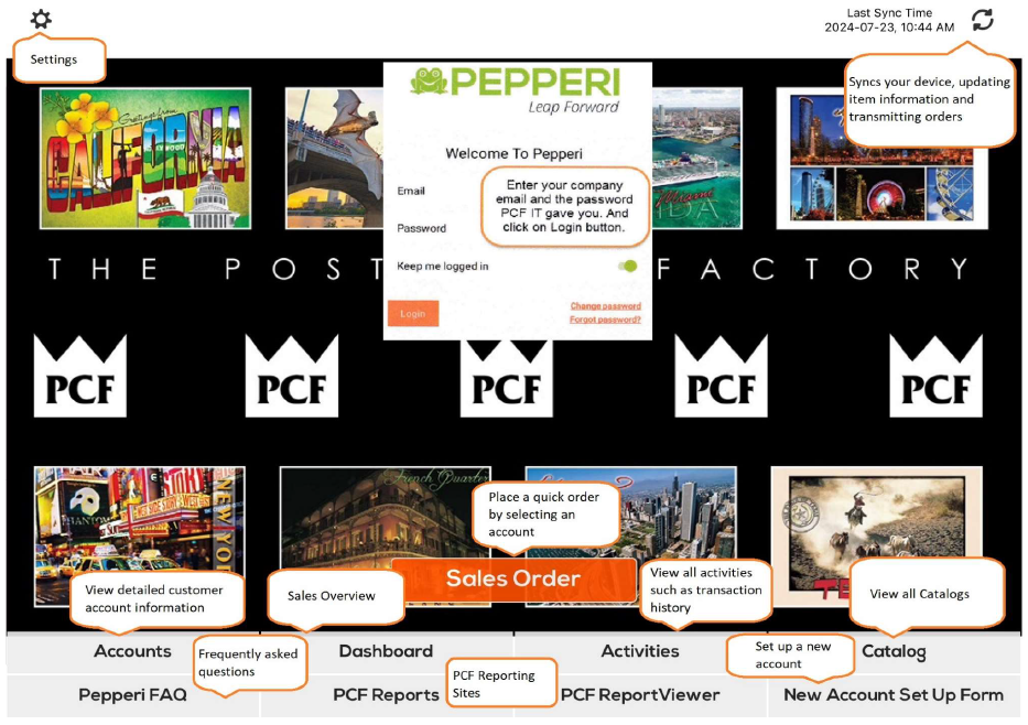 home page